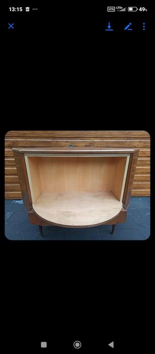 Narożna szafka-barek obrotowy PRL