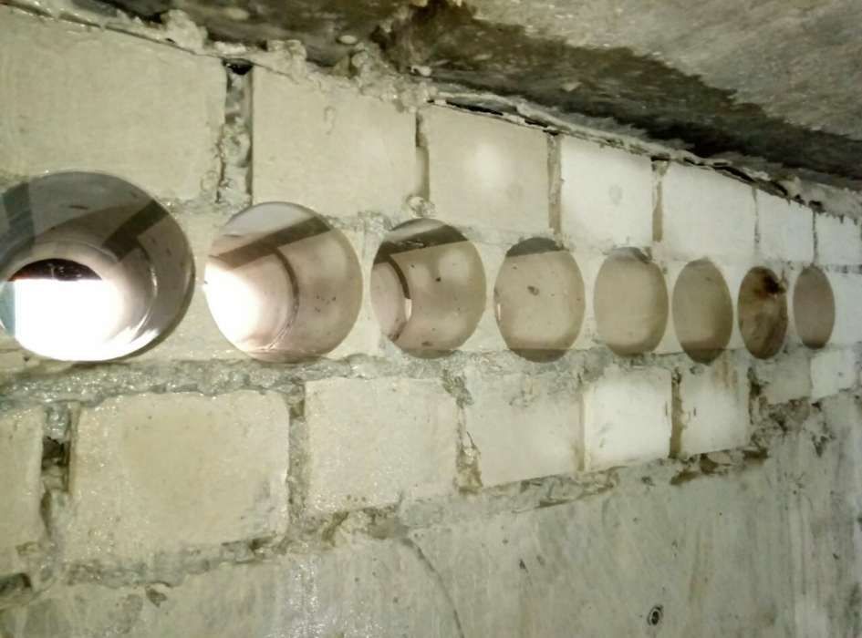 Сверление отверстий под рекуператор , буржуйки