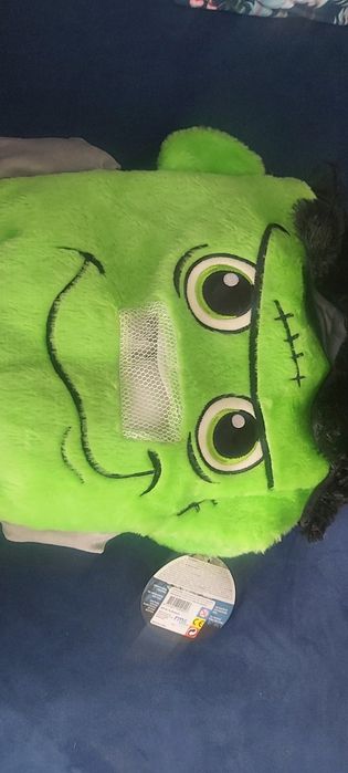 Maska Frankenstein, pluszowa, strój karnawałowy