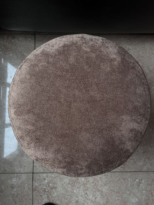 Пуфік пуф  круглий у вітальню під ноги в прихожу велюр тедди недорого