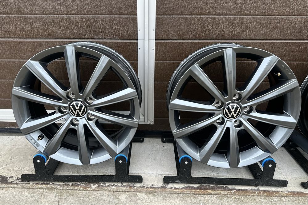 4x felgi aluminiowe 5x112 r17 et41 6,5J Alufelgi Oryginał VW Grafitowe 17”