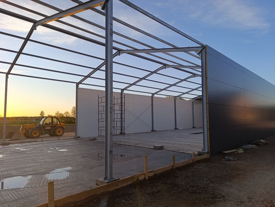 hala stalowa 12x25 konstrukcja metalowa 12x30 wiata hala 10x20