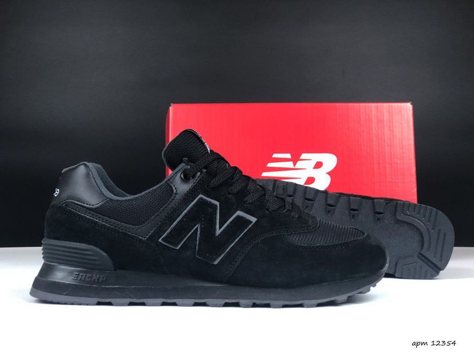 Чоловічі кросівки new balance 574 нью беланс сірі чорні сині