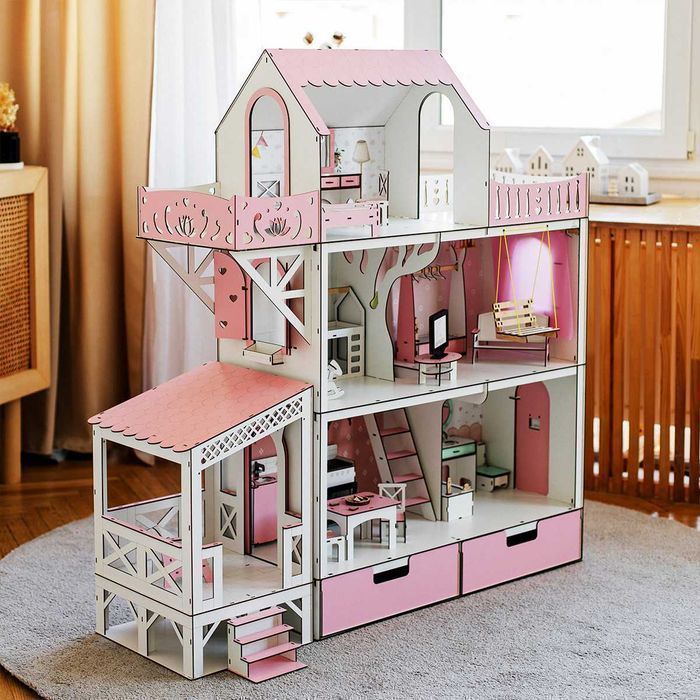 Супер Великий ляльковий будинок для ляльок барбі дом кукол барби