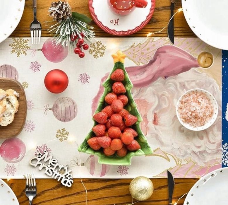 Bieżnik świąteczny mikołaj gwiazdor Boże narodzenie 40x140cn BI05