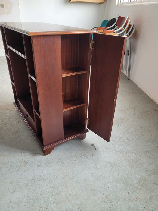 Movel TV Bar Madeira Cerejeira Cinzento