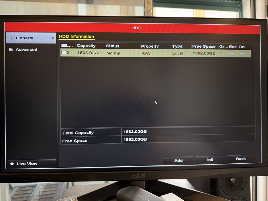 NVR Hikvision DS-7608NI-K2 (8 Canais 4K) + Disco WD Purple 2TB
