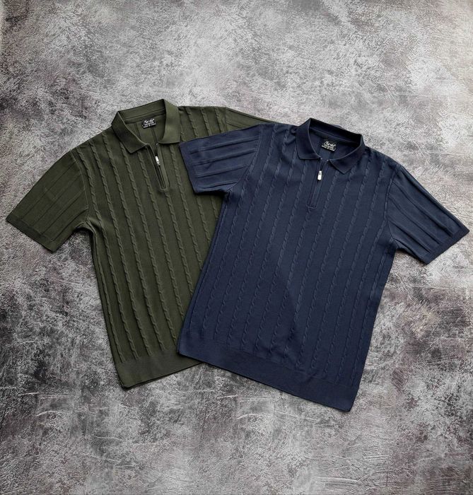 Мужская футболка поло на замке размеры M-XXL