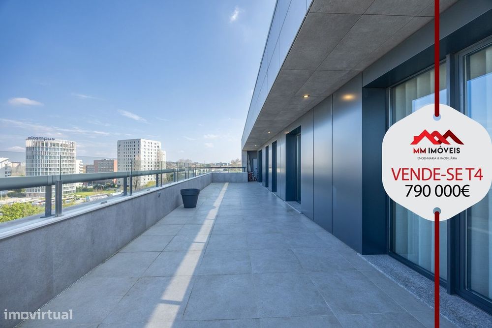 Pentouse T4 |  347m2 | Terraço | Luxo | Garagem 3 carros
