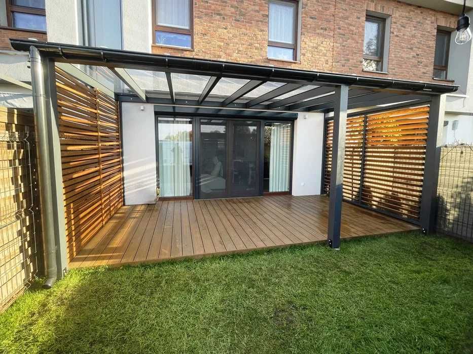 Pergola, altana, wiata, drewno BSH, poliwęglan, zadaszenie