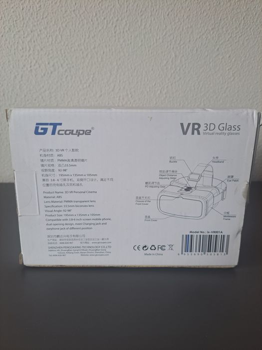 Óculos realidade virtual 3D VR glass coupe