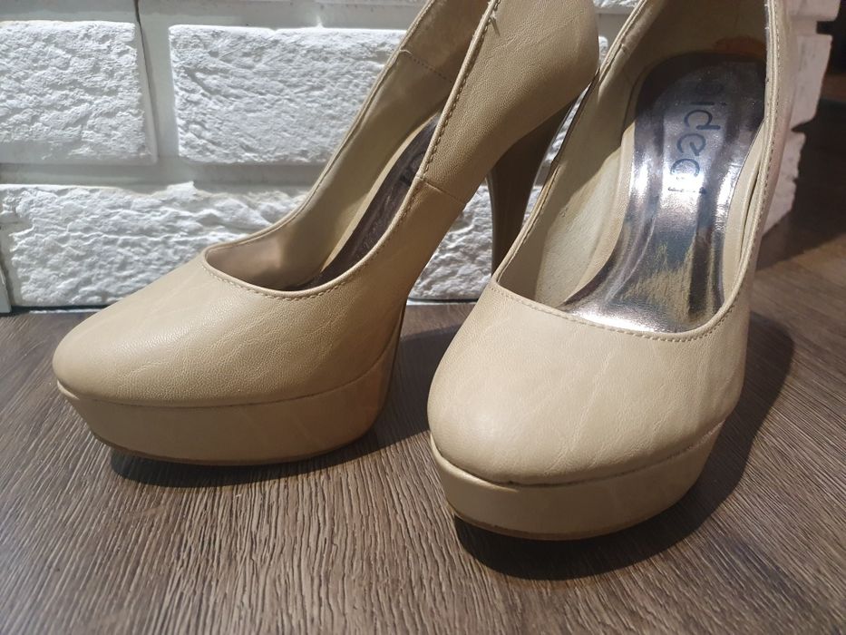 Szpilki 37 Nude Beż