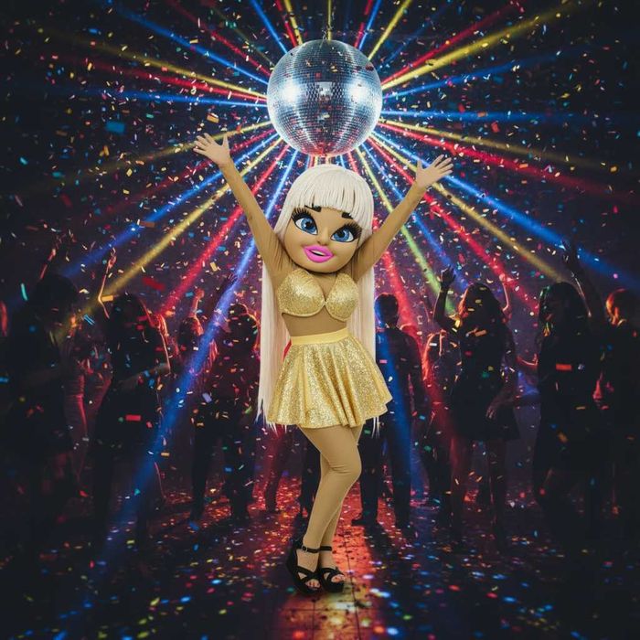 Biały Miś Tancerz Striptizer Alvaro lalka Jessica  – Żywa Maskotka