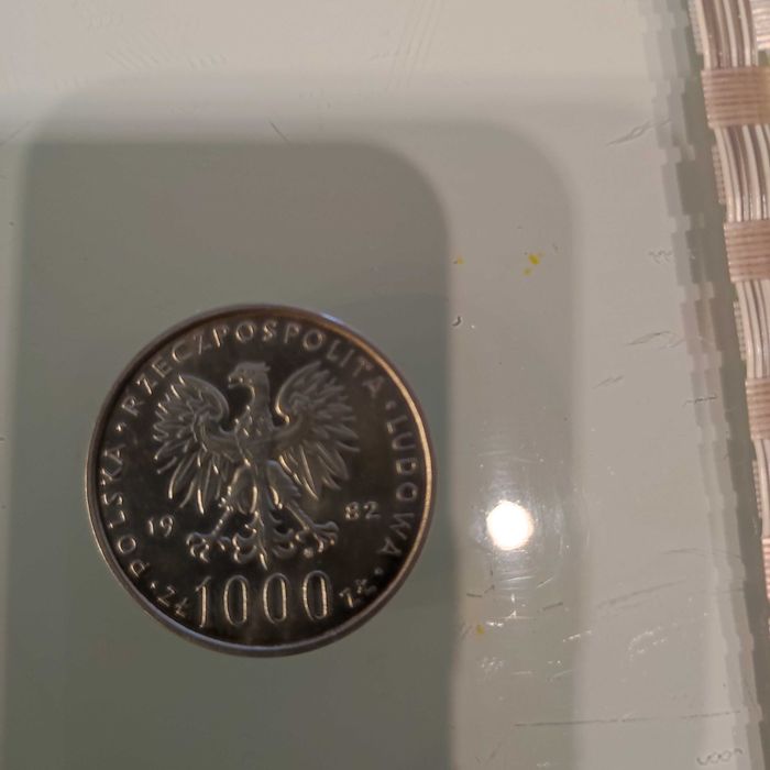 moneta 1000 zł z 1982 r. z Janem Pawłem II