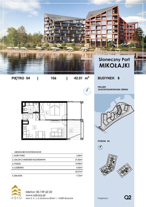 2-pokojowe mieszkanie 42m2 Bez Prowizji