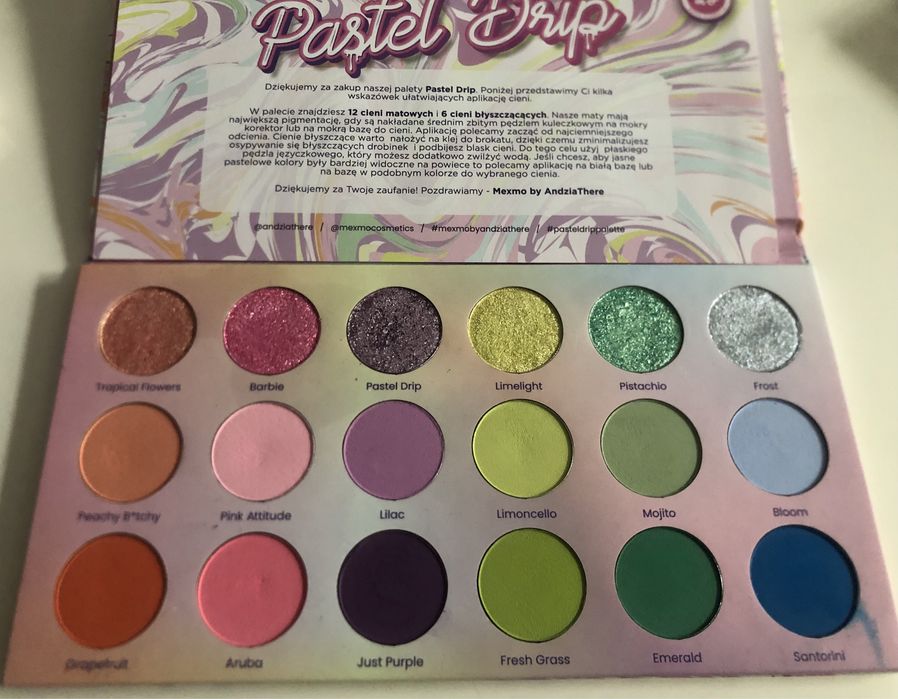 Mexmo pastel drip paleta cieni do oczu