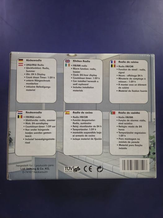Rádio de cozinha/multiusos WELLTECH