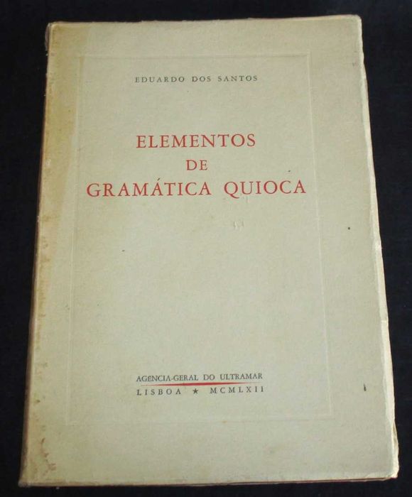 Livro Elementos de Gramática Quioca Eduardo dos Santos