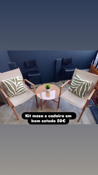 Kit mesa e caseira em otimo estado e estandal grande novo