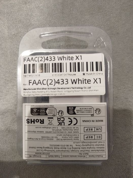 Comando FAAC 433 mhz