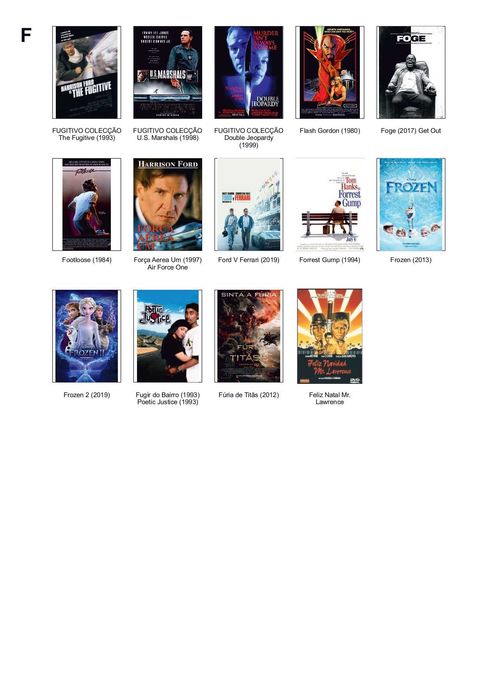 DVDs com filmes e conteúdos diversos – coleção organizada