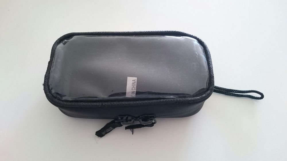 Bolsa preta para telemóvel, magnética