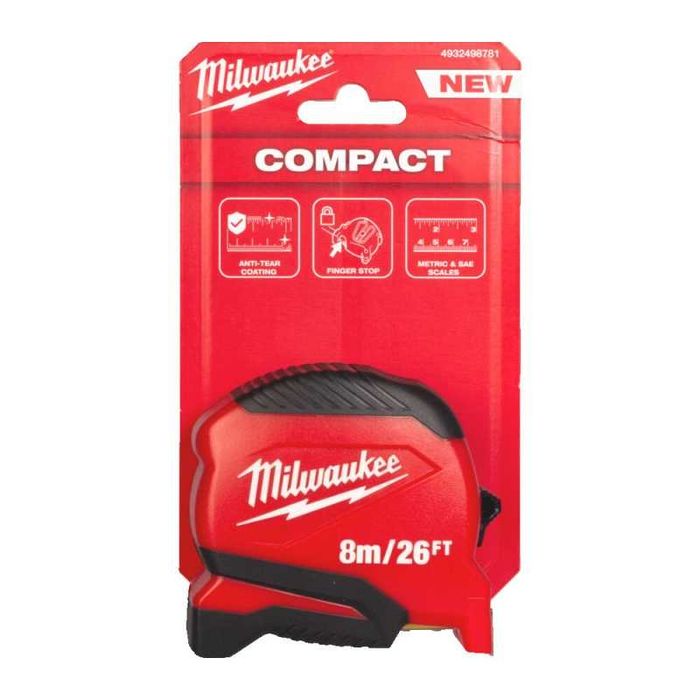 Рулетки Milwaukee Pro Compact Gen 2, 3м, 5м, 8м (25мм)