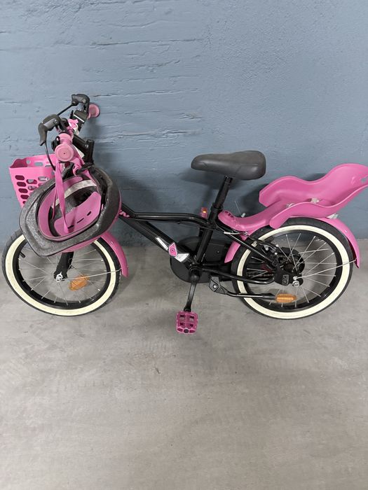 Bicicleta Infantil BTWIN 16" com Capacete e Cadeira de Boneca