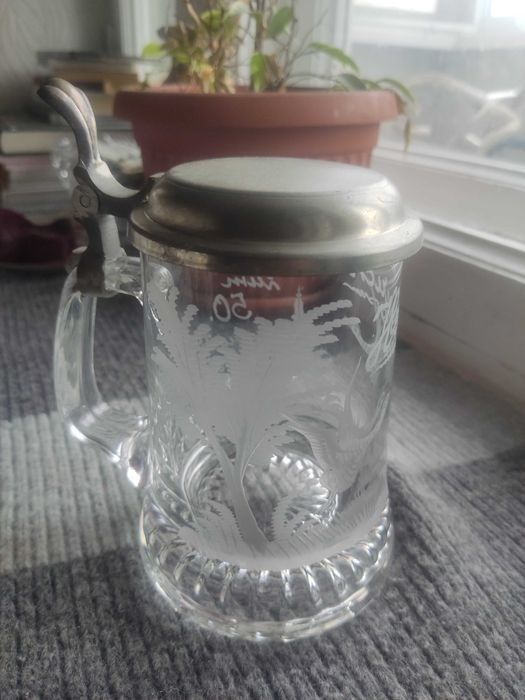 Стеклянная коллекционная чашка. Made in Germany.