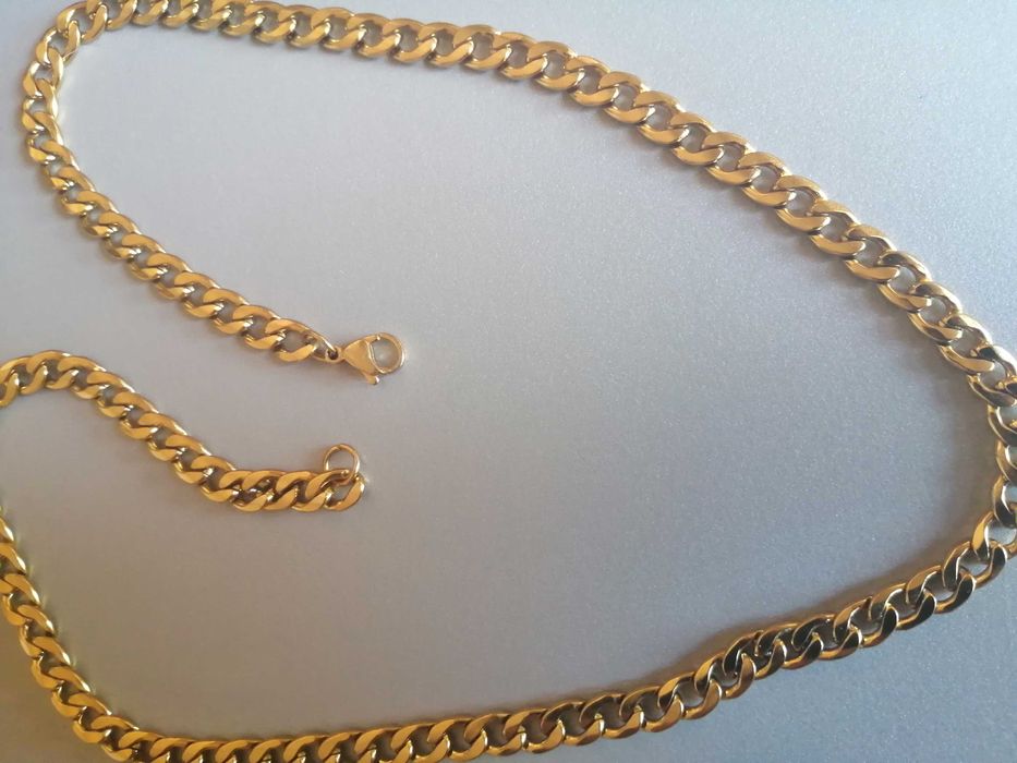 [PORTES GRATIS] Cordao em Ouro Laminado de 18K  8mm [NOVO]