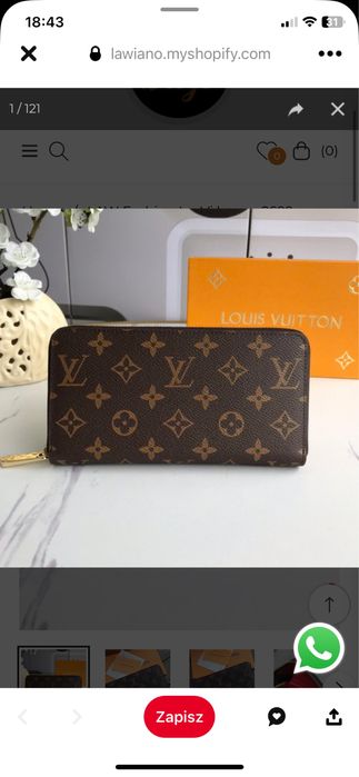 Portfel LV Louis Vuitton Monogram Zippy brązowy