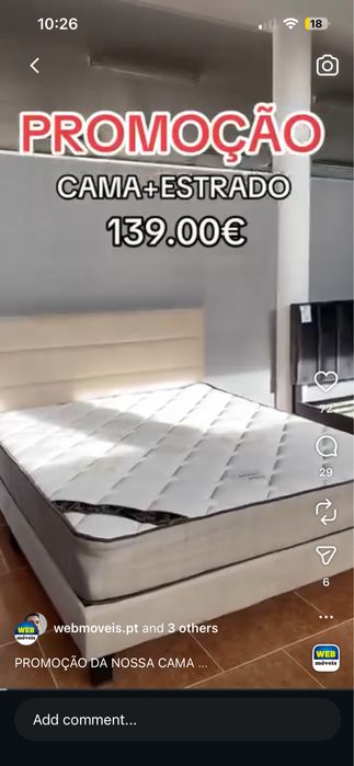 Cama de casal com colchão