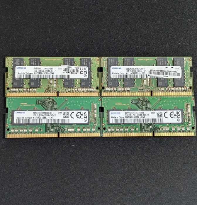 DDR4 SO-DIMM 16GB/32GB Samsung Crucial Hynix 3200/2666/2400 / 2133 Для Ноутбука
