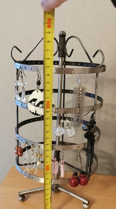 Stojak na kolczyki metalowy wys. 31 cm