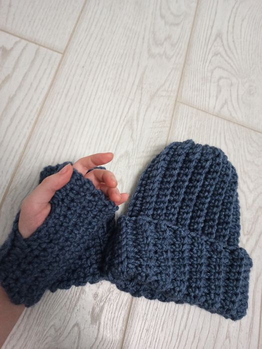 Комплект - мітенки та шапочка