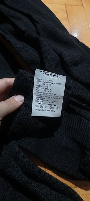 Skarpety wojskowe zimowe długie
