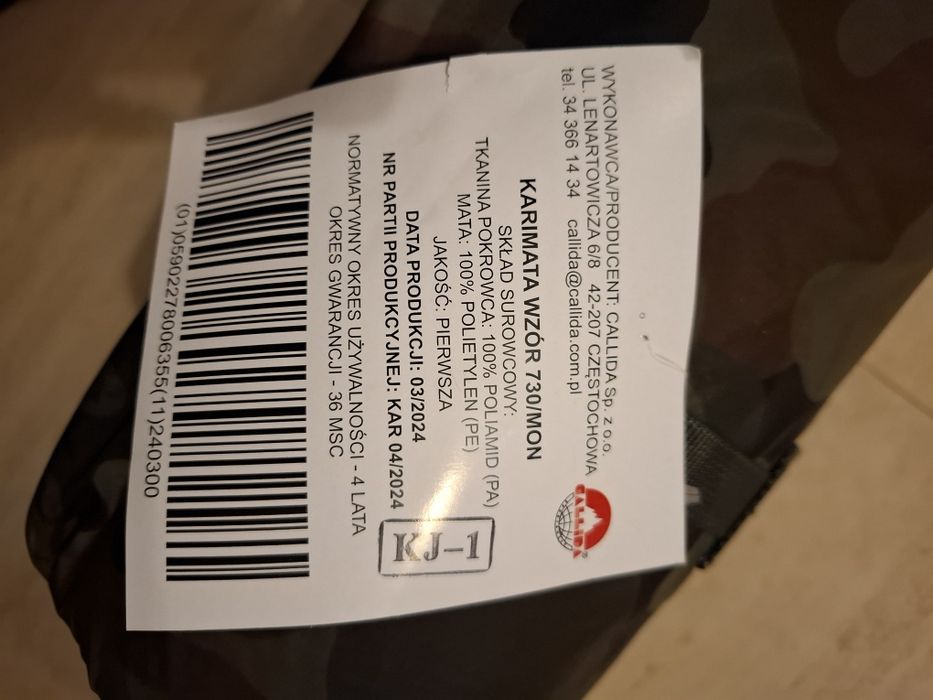 Karimata wojskowa wzór WP 730/MON.