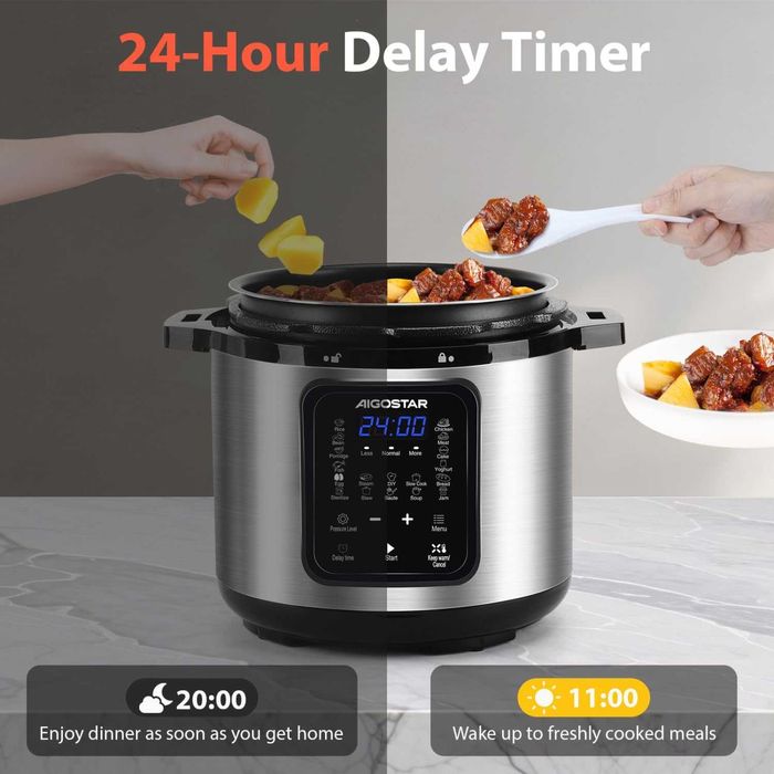 Szybkowar Parowar MULTICOOKER Aigostar B302024EH 6L 1000W 18 FUNKCJI