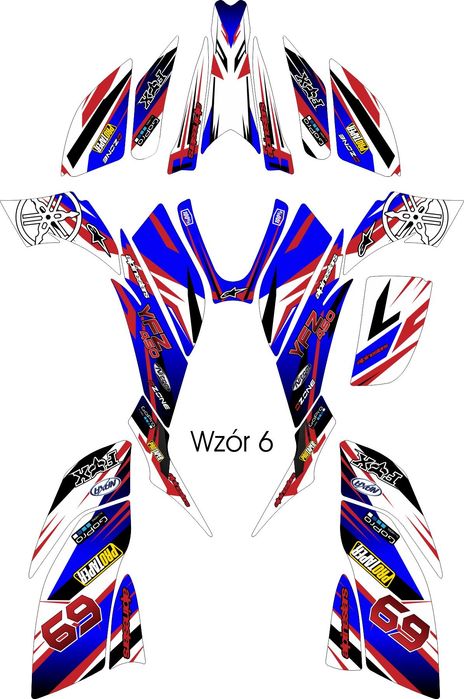 NAKLEJKI Yamaha YFZ 450 okleina 2008