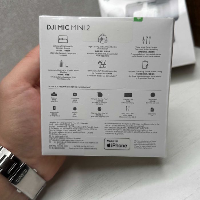 DJI Mic Mini 2 / 1TX / Mobile RX / петличний мікрофон / iPhone / Android