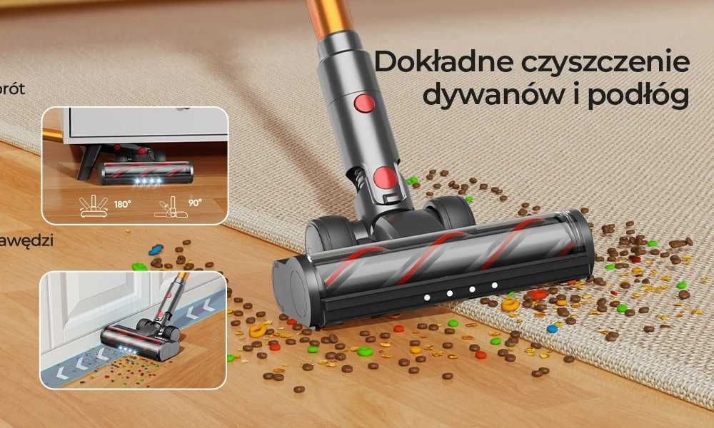 Laresar V7 500W 50KPA bezprzewodowy odkurzacz ręczny