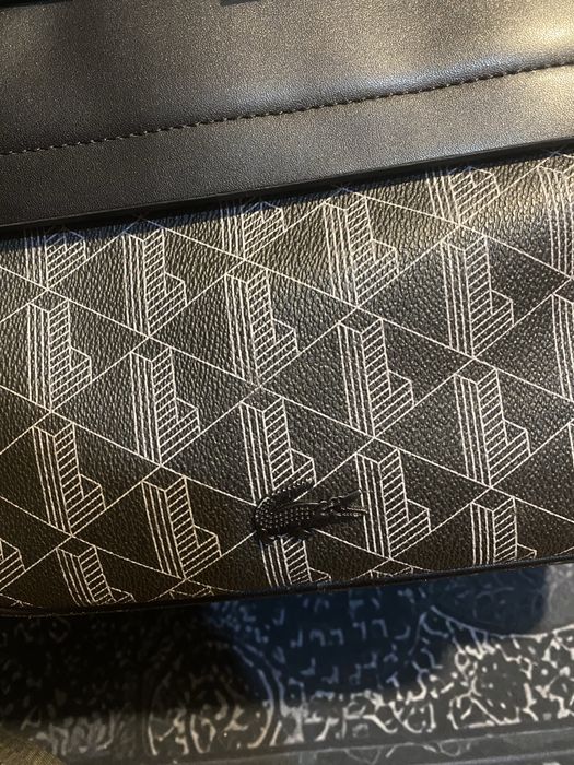 Plecak Lacoste monogram czarny oryginalny