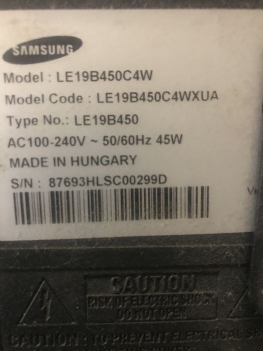 Телевизор Samsung  le19b450c4w