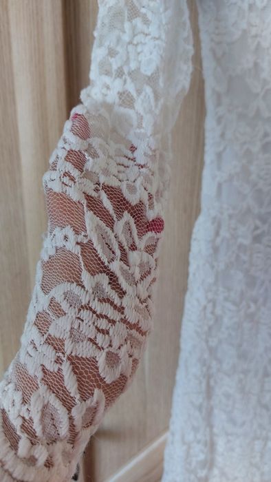 Tanio śliczna koronkowa suknia ślubna  Xs