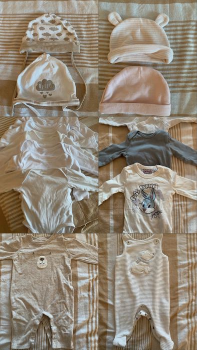 Lote roupa bebé 1-3 meses