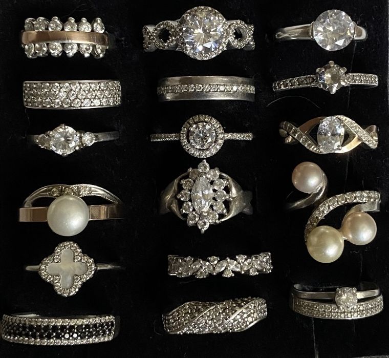 Серебро 925, серьги, кольца