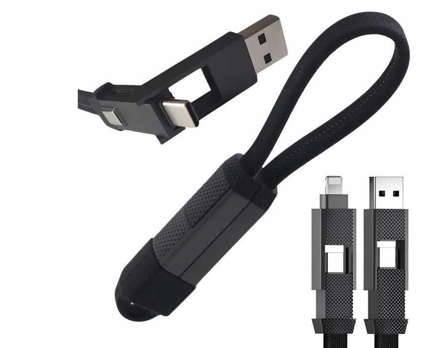 ROLLINGSquare Kabel magnetyczny 4w1 do ładowania 60W USB C USB A 2m