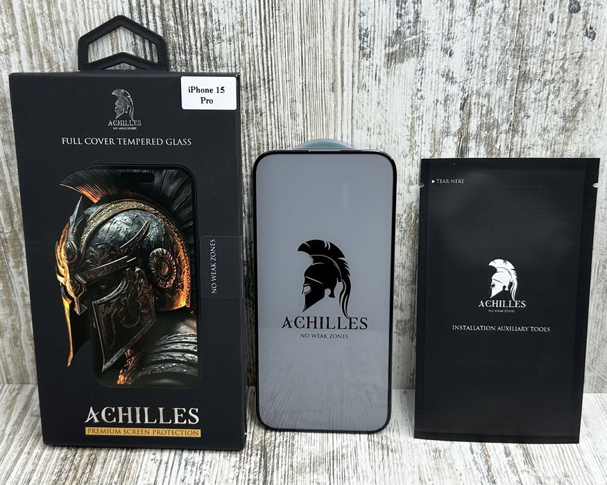 Премиум стекло ACHILLES на iPhone 16 Pro Max/ 15 Pro Max/ 15 Pro Скло