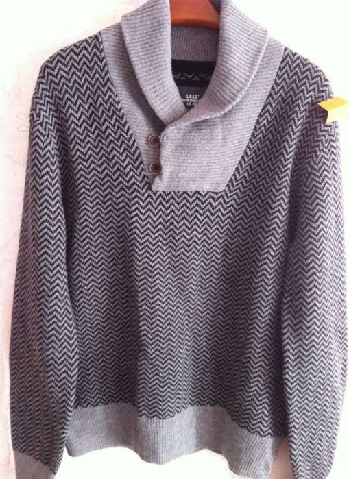 H&M L.O.G.G. шерстяной мужской пуловер шведского бренда, р.  L