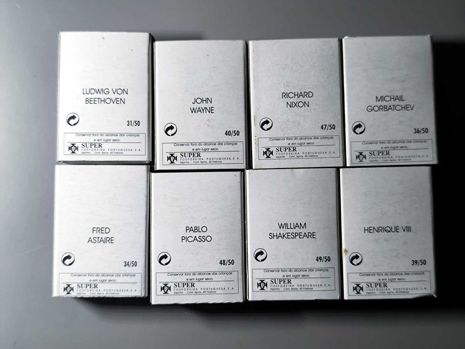 8 Caixas de Fósforos da Coleção Caricaturas